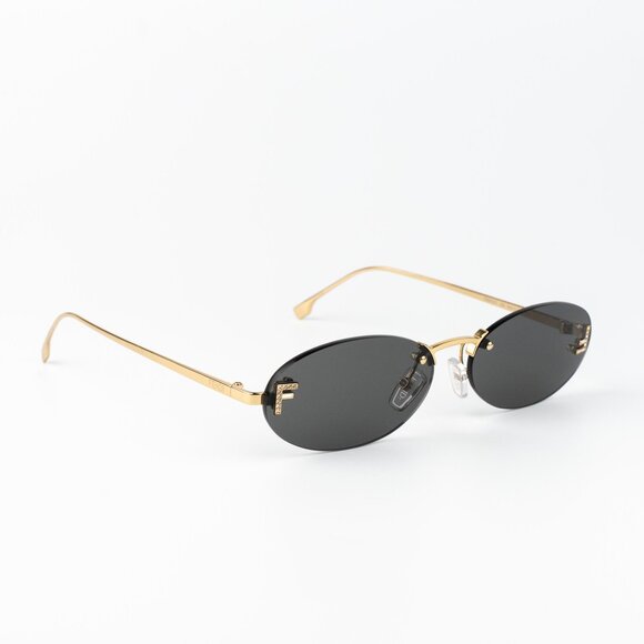 Fendi FIRST CRYSTAL Women Sunglasses Gold Oval FE4075US 30A NEW AUTHENTIC - Picture 4 of 16